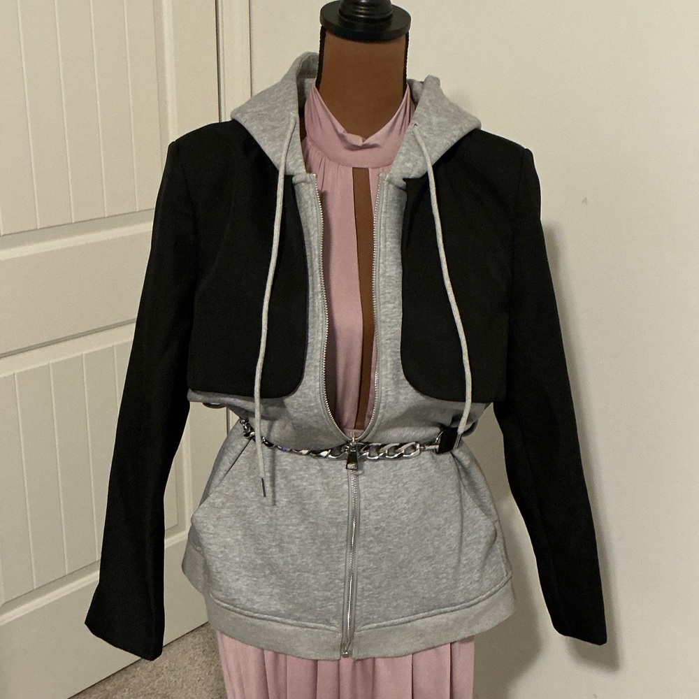 AKIRA Tamara Crop Blazer Hoodie